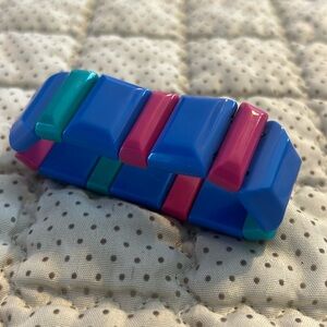 Vintage Avon Color Schemes Stretchy Bracelet Pink Aqua & Teal